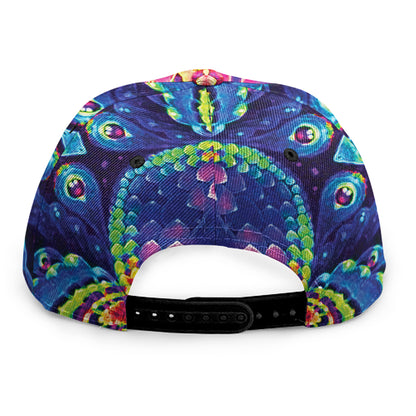 Colorful Psychedelic Kaleidoscope Print Snapback Cap
