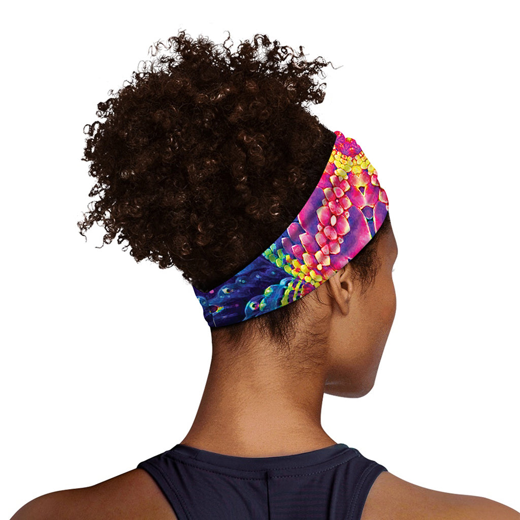 Colorful Psychedelic Kaleidoscope Print Sports Headband