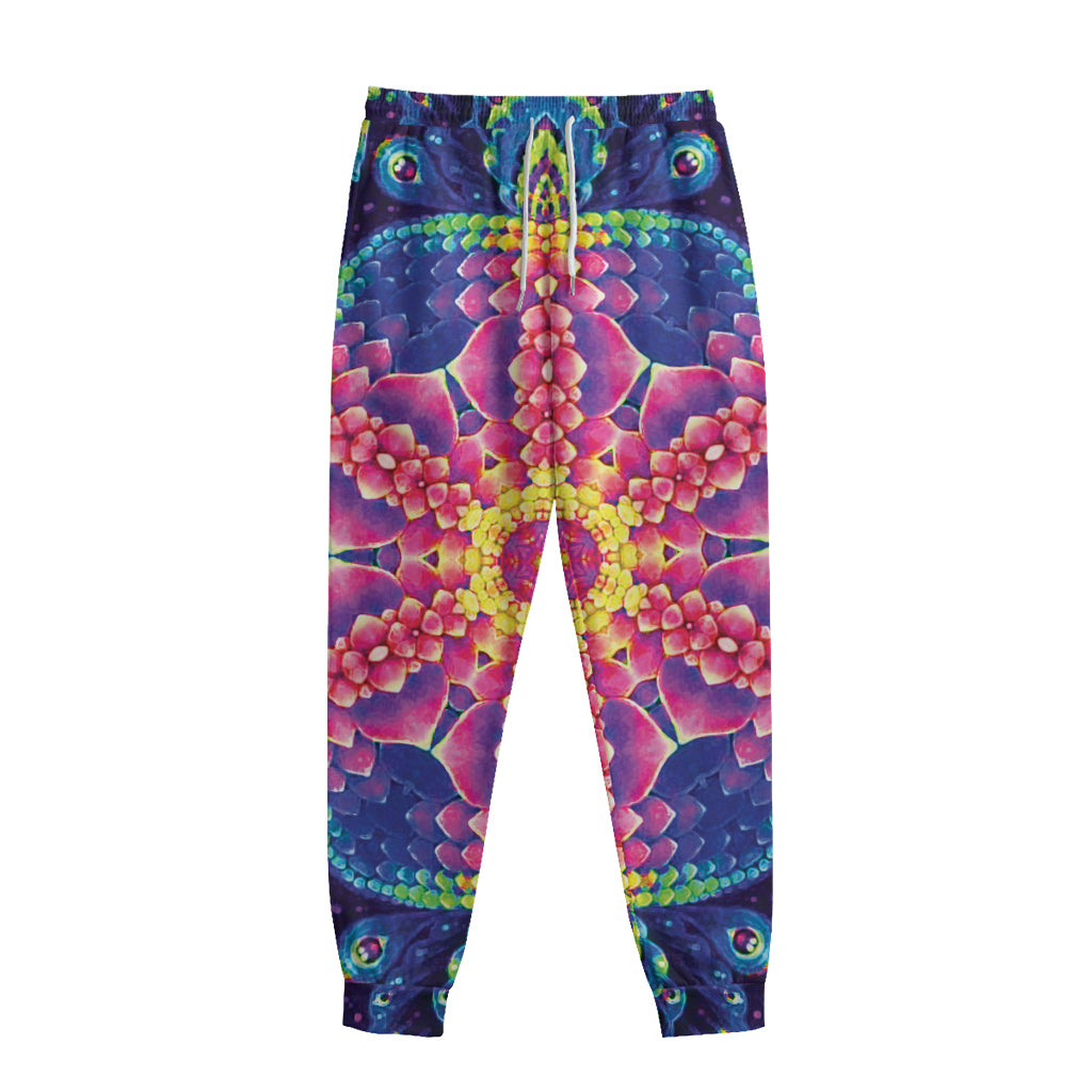 Colorful Psychedelic Kaleidoscope Print Sweatpants