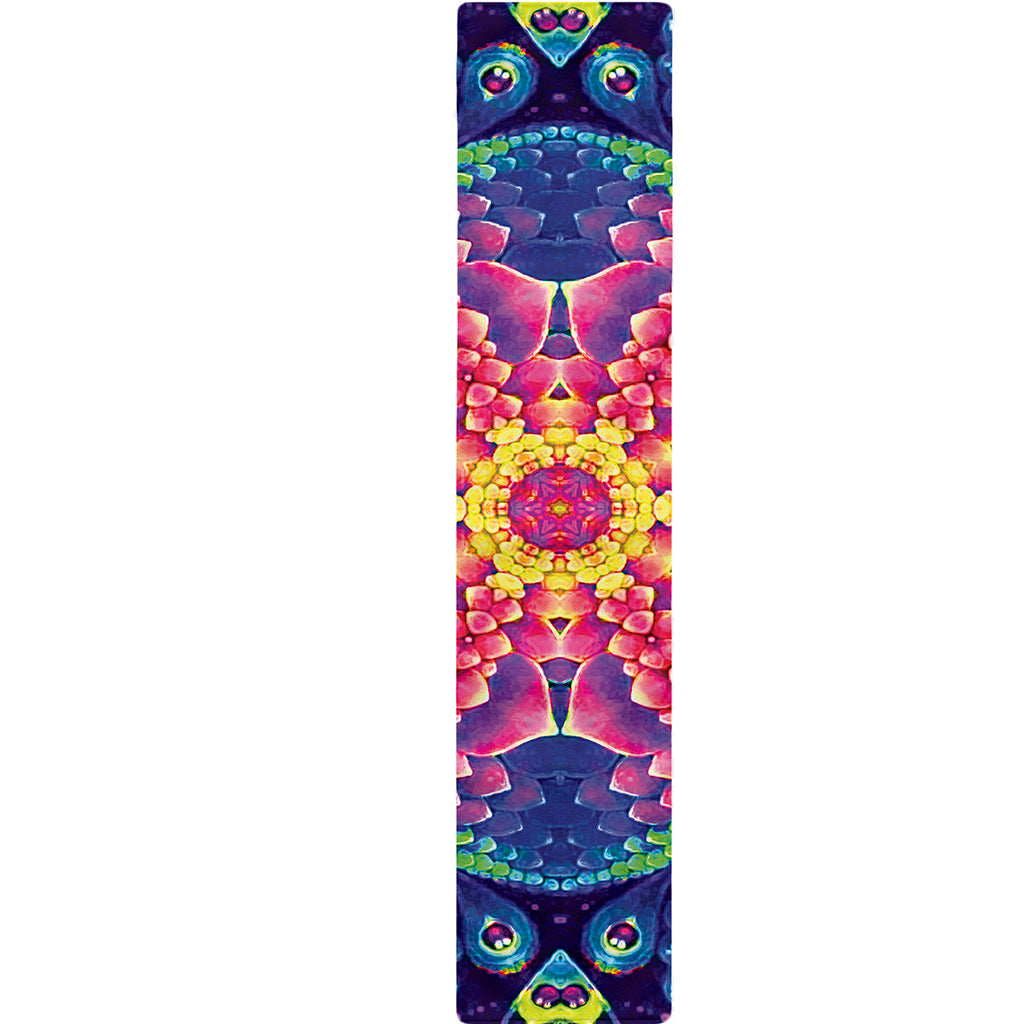 Colorful Psychedelic Kaleidoscope Print Table Runner