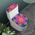 Colorful Psychedelic Kaleidoscope Print Toilet Lid And Tank Cover Set