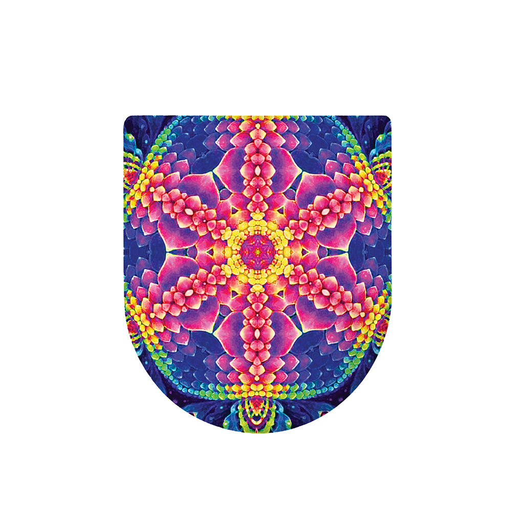 Colorful Psychedelic Kaleidoscope Print Toilet Lid Cover