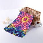 Colorful Psychedelic Kaleidoscope Print Towel