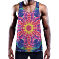 Colorful Psychedelic Kaleidoscope Print Men's Workout Tank Top