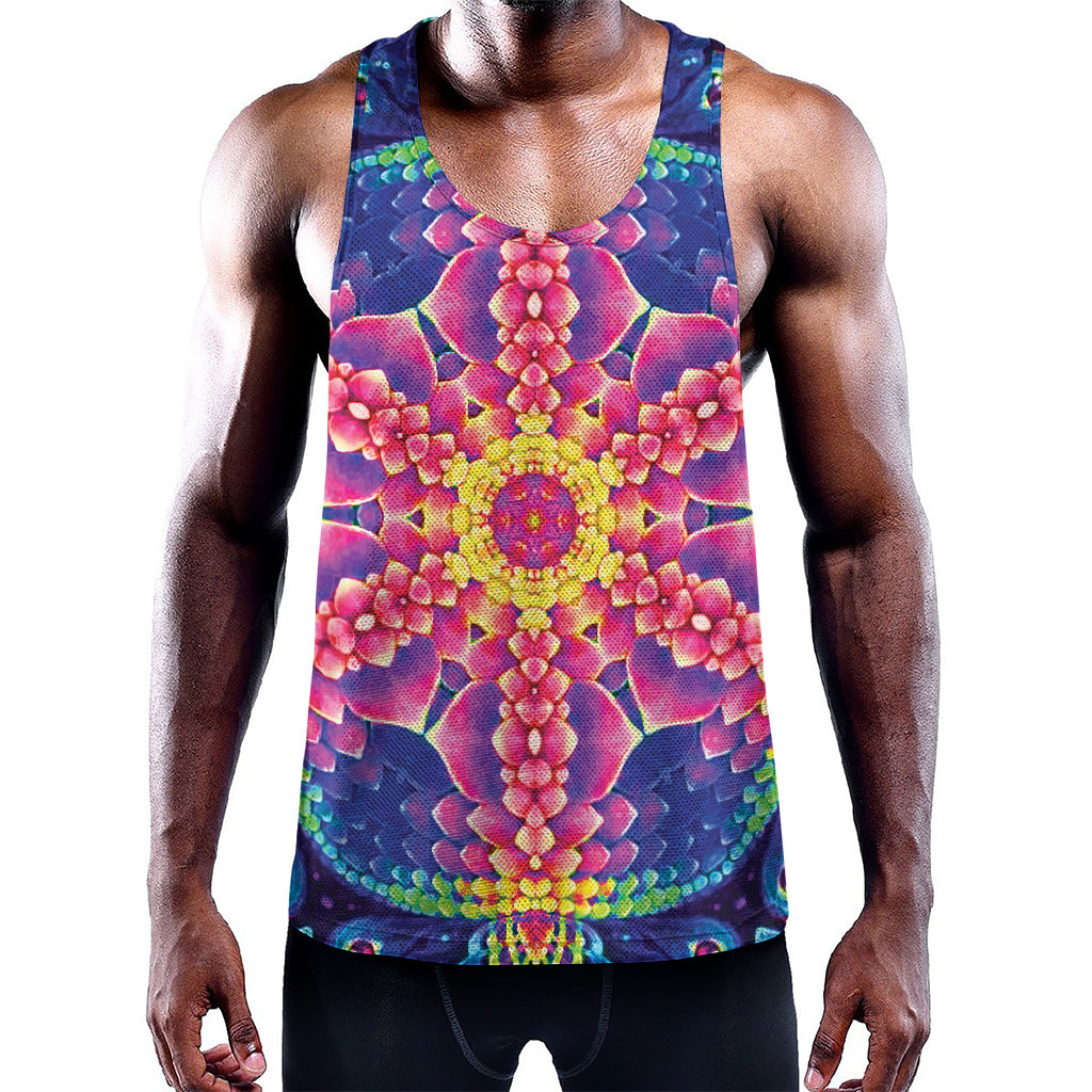 Colorful Psychedelic Kaleidoscope Print Training Tank Top