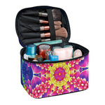 Colorful Psychedelic Kaleidoscope Print Travel Makeup Bag