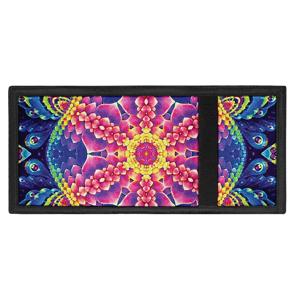 Colorful Psychedelic Kaleidoscope Print Trifold Wallet