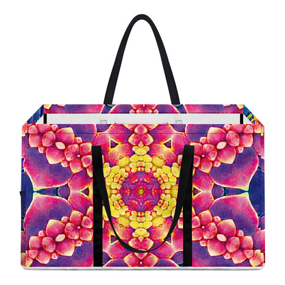 Colorful Psychedelic Kaleidoscope Print Utility Tote Bag