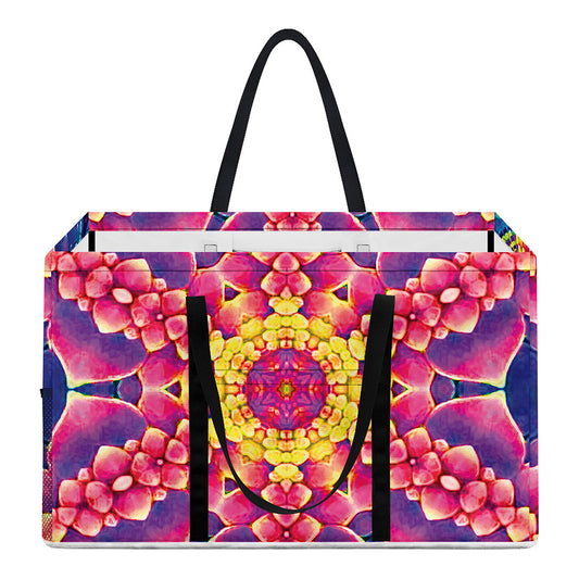 Colorful Psychedelic Kaleidoscope Print Utility Tote Bag