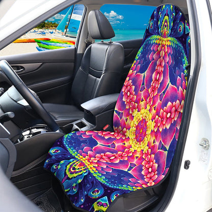 Colorful Psychedelic Kaleidoscope Print Waterproof Car Seat Cover