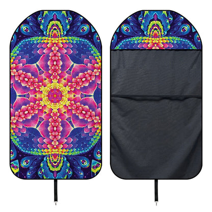 Colorful Psychedelic Kaleidoscope Print Waterproof Car Seat Cover