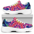 Colorful Psychedelic Kaleidoscope Print White Chunky Shoes