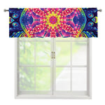 Colorful Psychedelic Kaleidoscope Print Window Valance