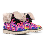 Colorful Psychedelic Kaleidoscope Print Winter Boots