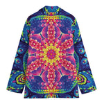 Colorful Psychedelic Kaleidoscope Print Women's Blazer