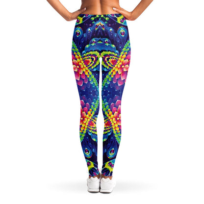 Colorful Psychedelic Kaleidoscope Print Women's Leggings