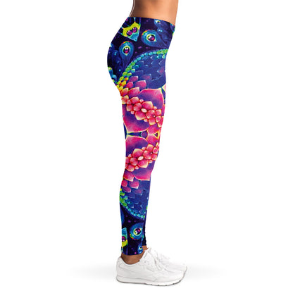 Colorful Psychedelic Kaleidoscope Print Women's Leggings