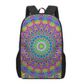 Colorful Psychedelic Optical Illusion 17 Inch Backpack