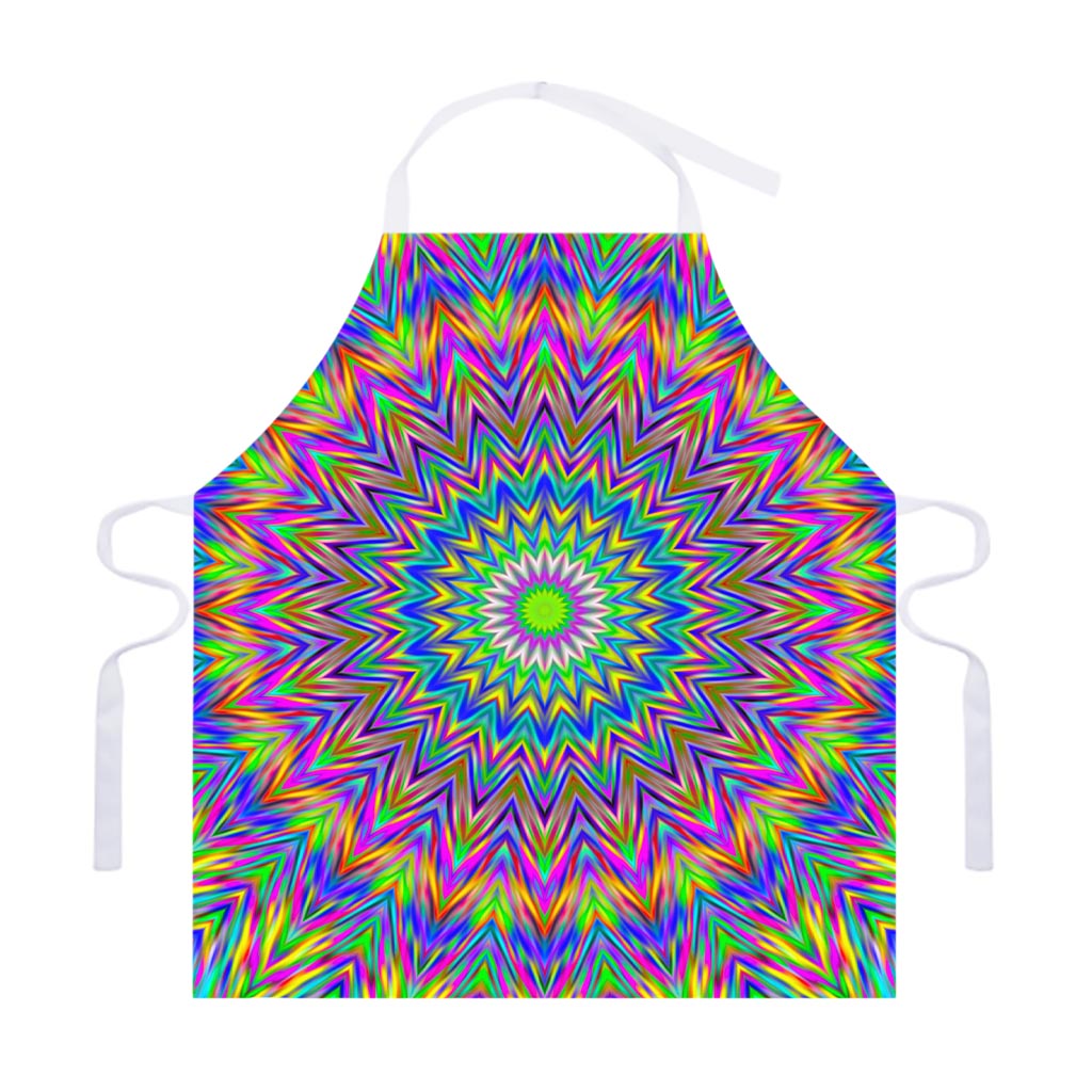 Colorful Psychedelic Optical Illusion Adjustable Apron