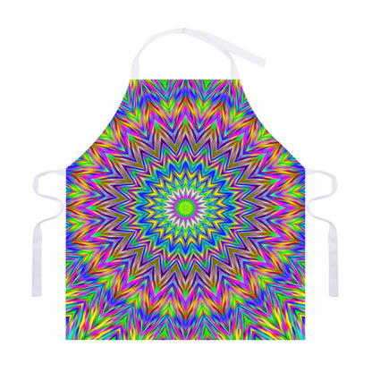 Colorful Psychedelic Optical Illusion Adjustable Apron