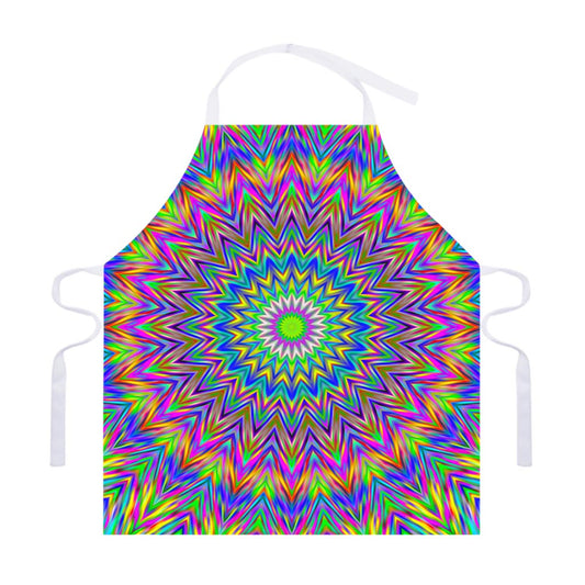 Colorful Psychedelic Optical Illusion Adjustable Apron