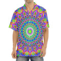 Colorful Psychedelic Optical Illusion Aloha Shirt