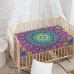 Colorful Psychedelic Optical Illusion Baby Crib Sheet