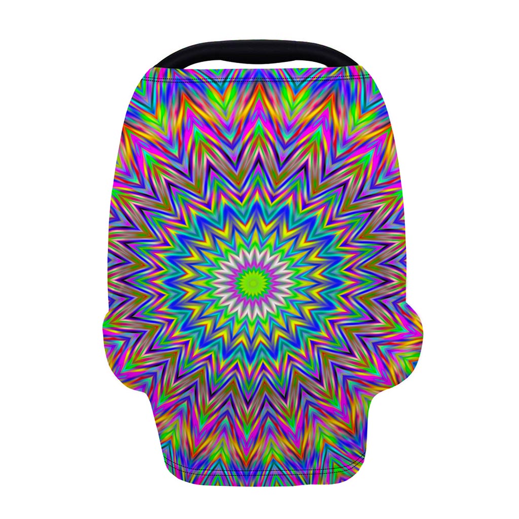 Colorful Psychedelic Optical Illusion Baby Seat Cover