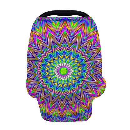 Colorful Psychedelic Optical Illusion Baby Seat Cover