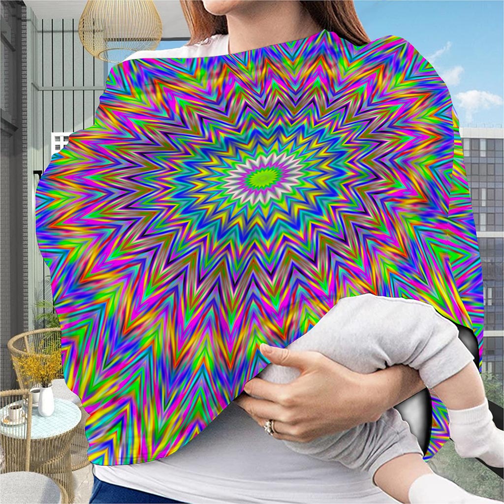 Colorful Psychedelic Optical Illusion Baby Seat Cover