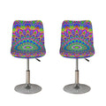 Colorful Psychedelic Optical Illusion Bar Stool Covers