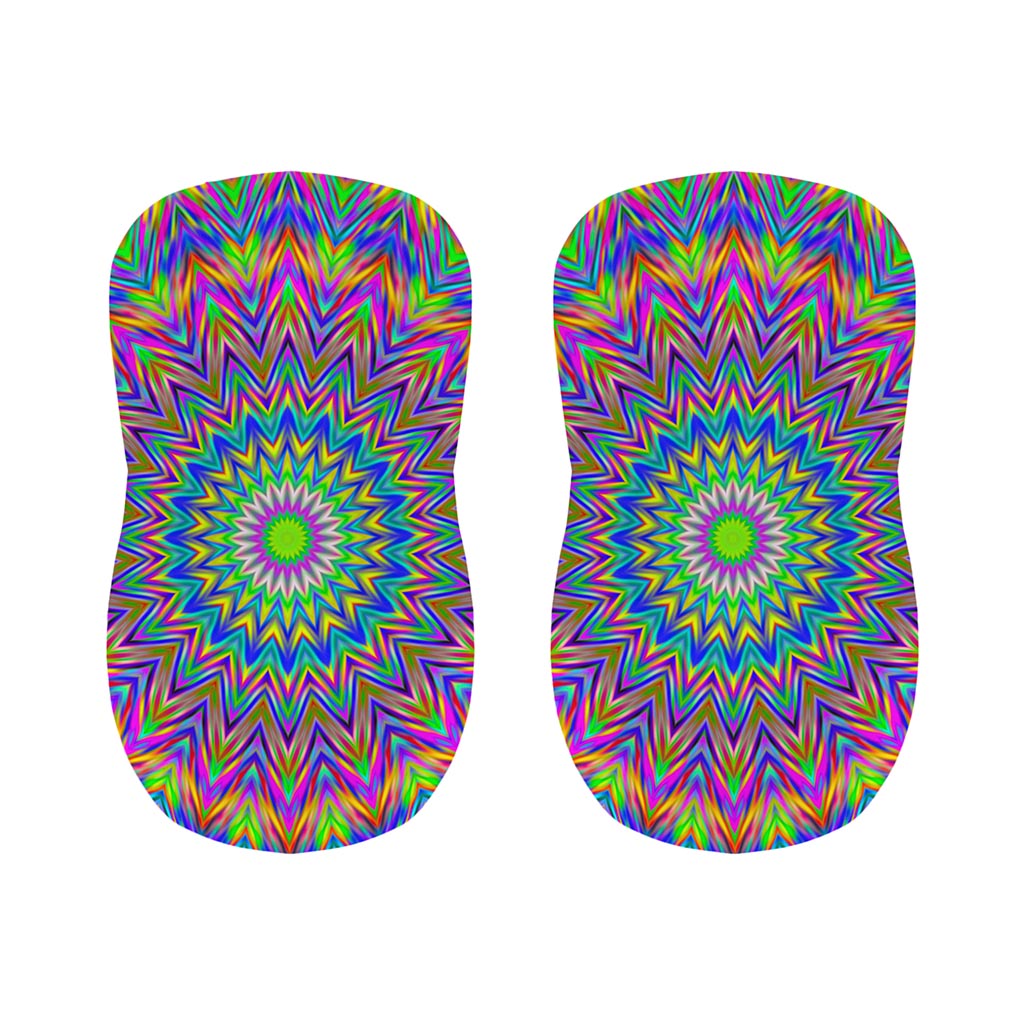 Colorful Psychedelic Optical Illusion Bar Stool Covers