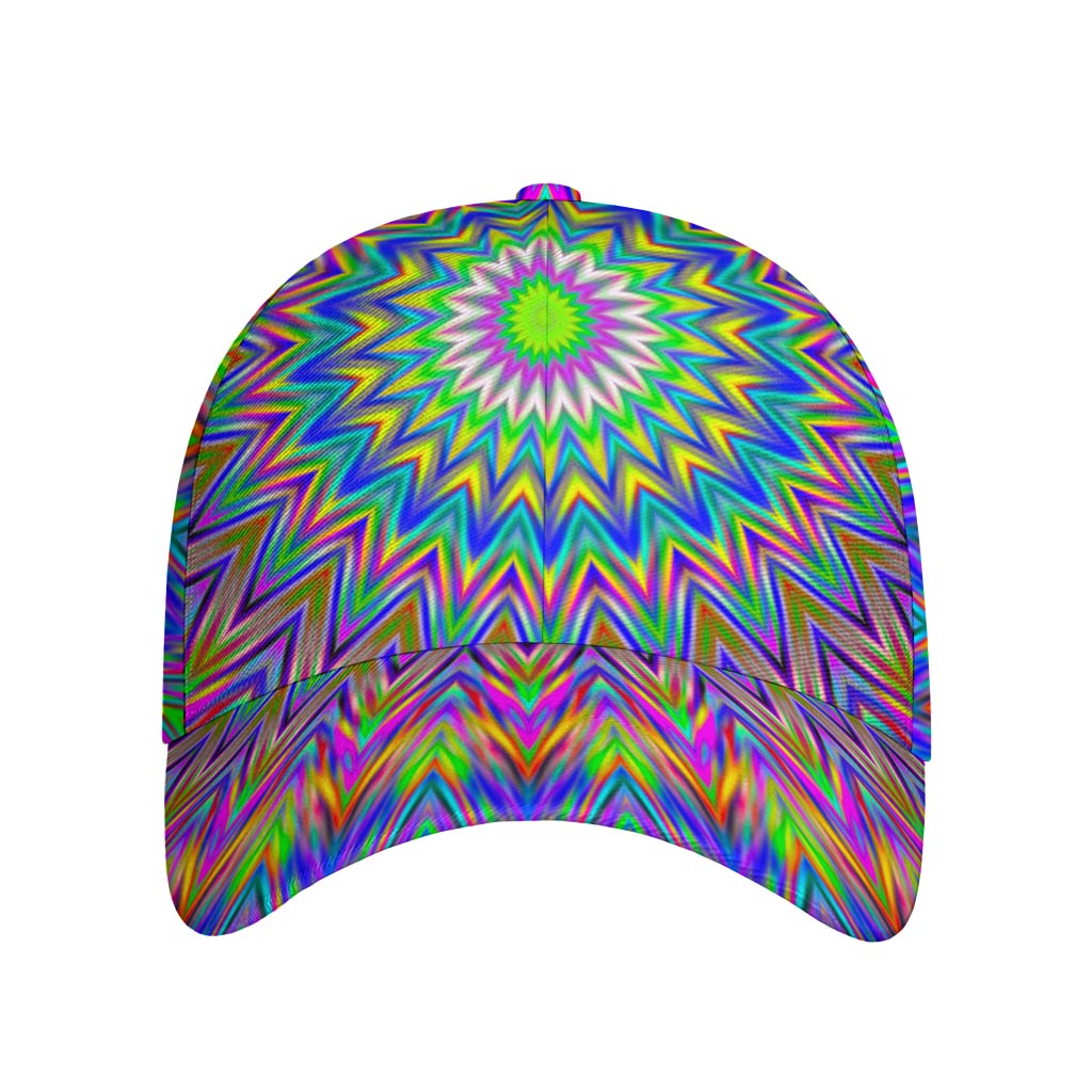 Colorful Psychedelic Optical Illusion Baseball Cap