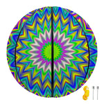 Colorful Psychedelic Optical Illusion Basketball