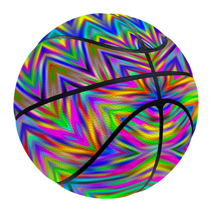 Colorful Psychedelic Optical Illusion Basketball