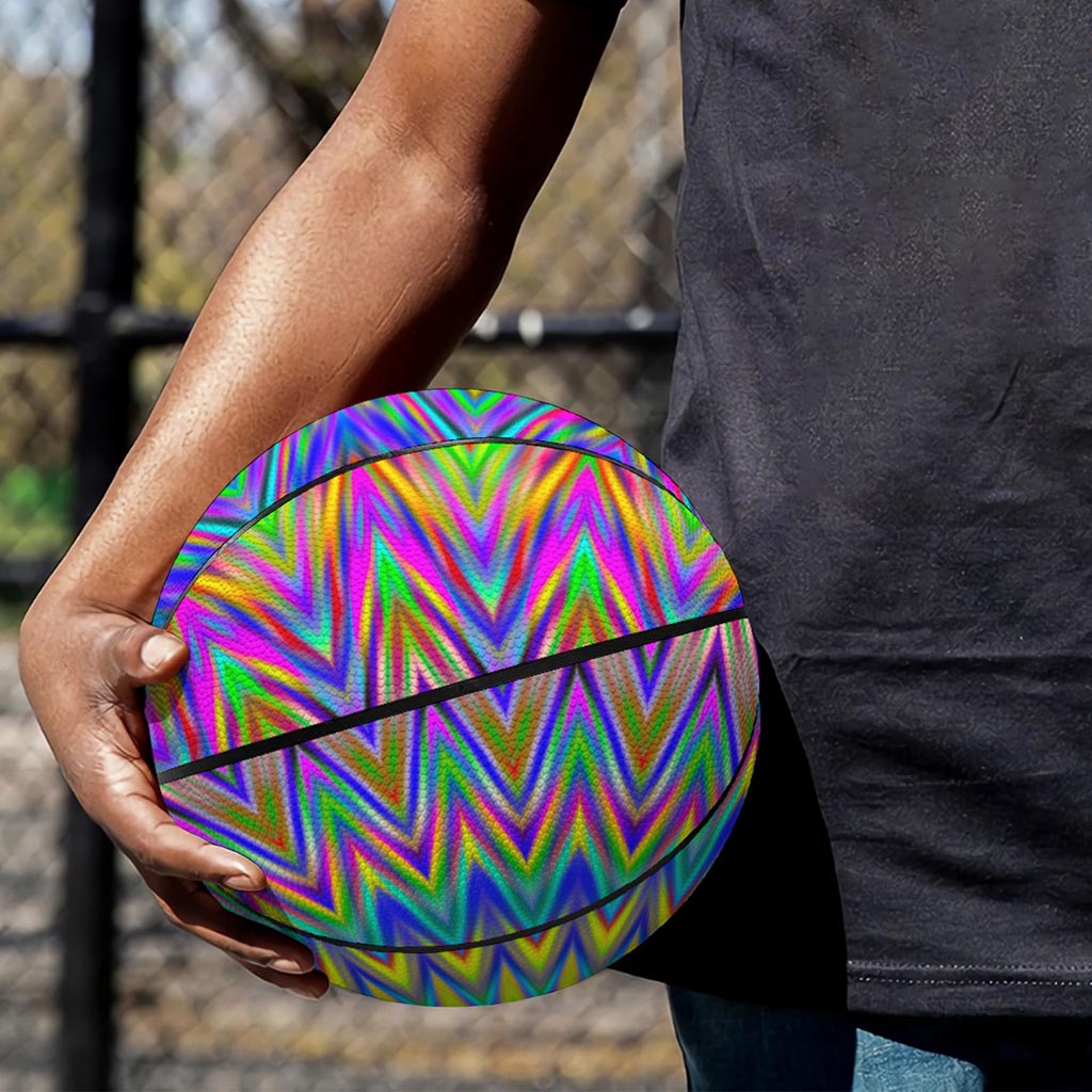 Colorful Psychedelic Optical Illusion Basketball