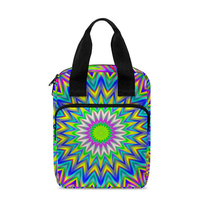 Colorful Psychedelic Optical Illusion Bible Tote Bag