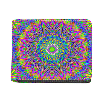 Colorful Psychedelic Optical Illusion Bifold Wallet