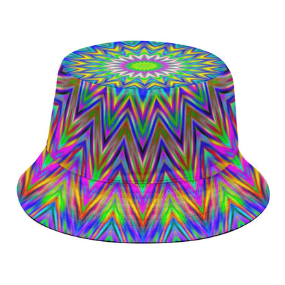 Colorful Psychedelic Optical Illusion Bucket Hat