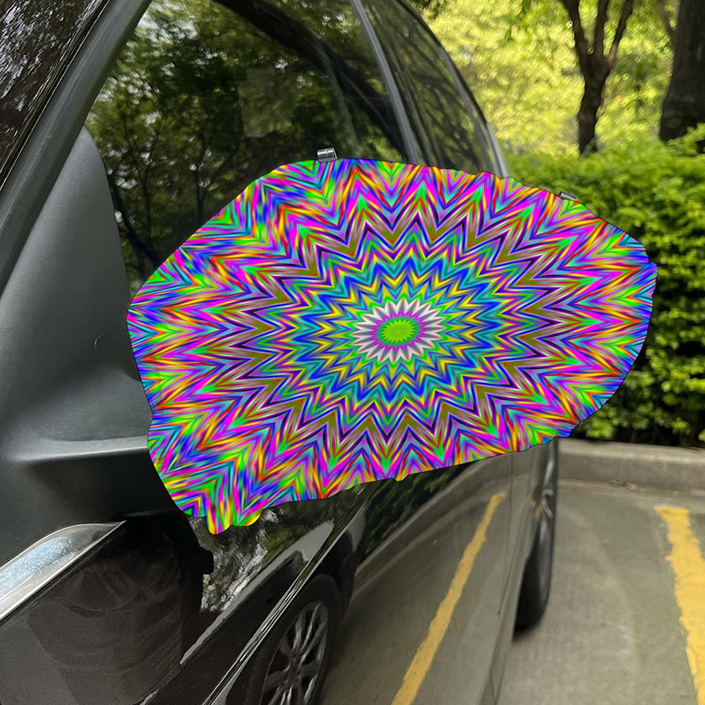 Colorful Psychedelic Optical Illusion Car Side Mirror Covers