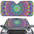 Colorful Psychedelic Optical Illusion Car Windshield Sun Shade
