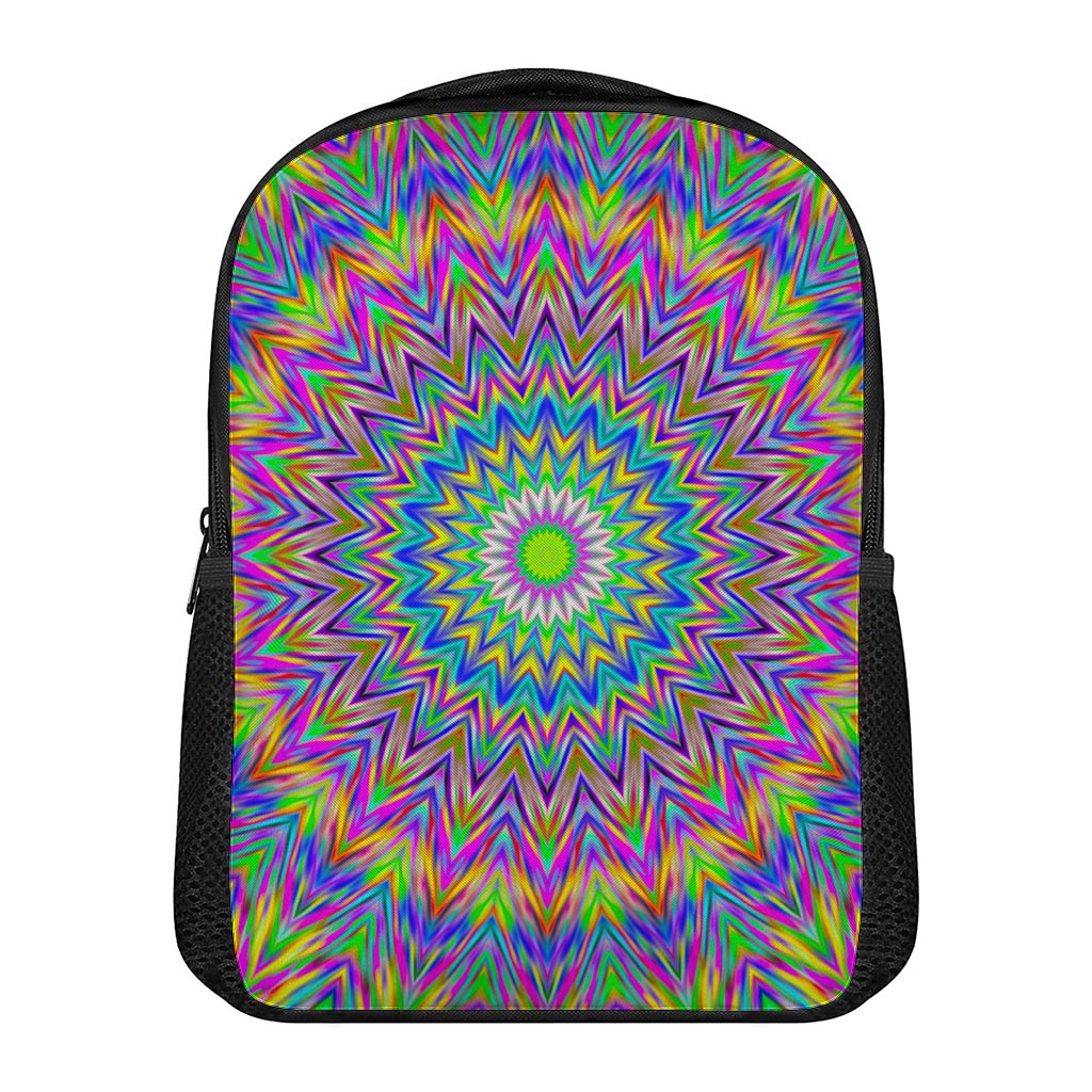 Colorful Psychedelic Optical Illusion Casual Backpack