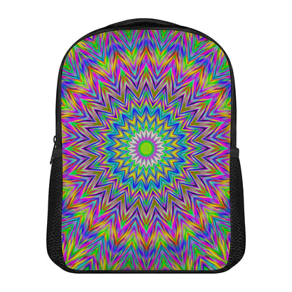 Colorful Psychedelic Optical Illusion Casual Backpack