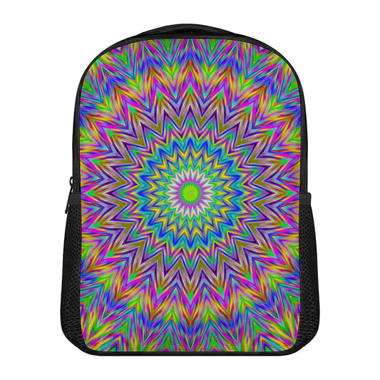 Colorful Psychedelic Optical Illusion Casual Backpack