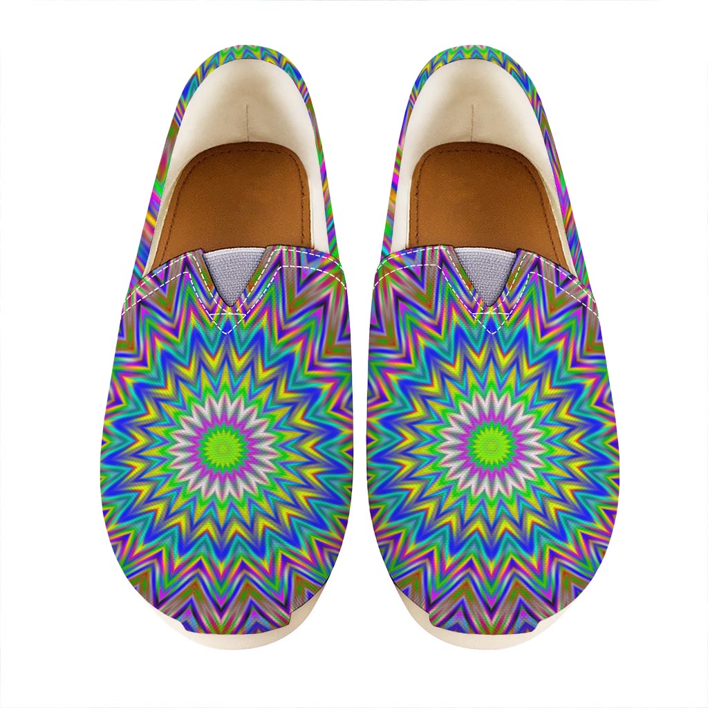 Colorful Psychedelic Optical Illusion Casual Shoes