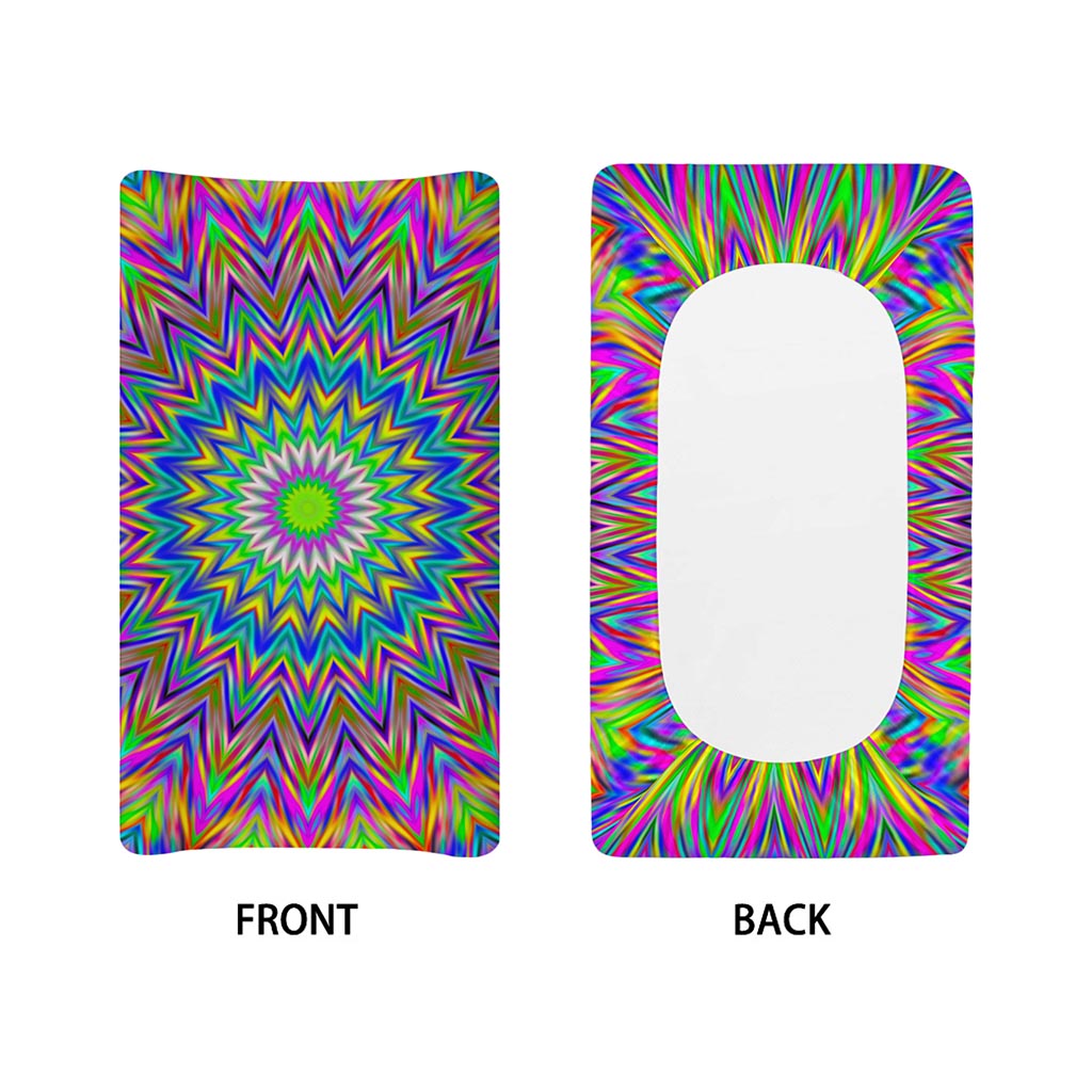 Colorful Psychedelic Optical Illusion Changing Pad Cover
