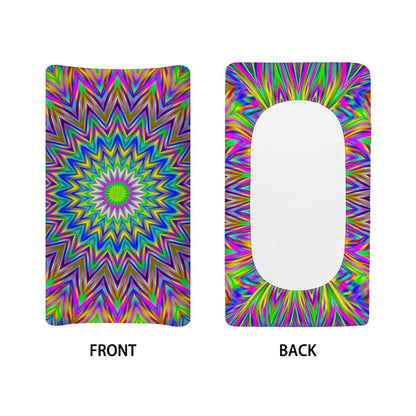 Colorful Psychedelic Optical Illusion Changing Pad Cover