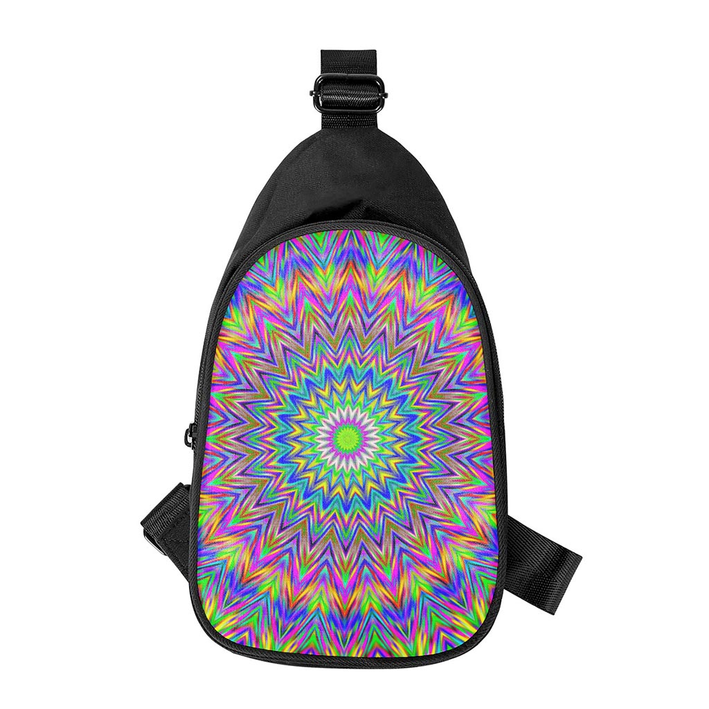 Colorful Psychedelic Optical Illusion Chest Bag