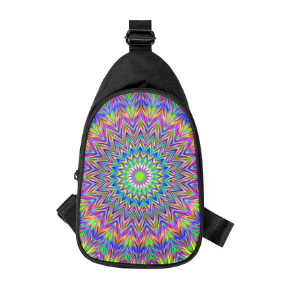 Colorful Psychedelic Optical Illusion Chest Bag