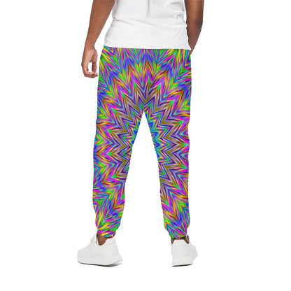 Colorful Psychedelic Optical Illusion Cotton Pants